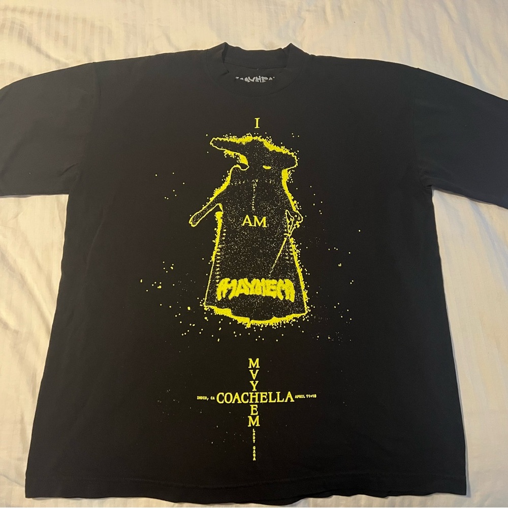 Lady Gaga Coachella 2025 I AM MAYHEM Black T-Shirt L